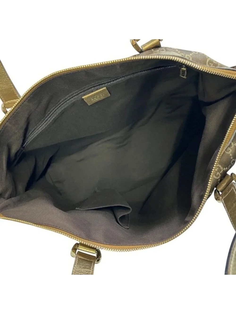 Gucci Abbey Handbag Leather GG Canvas